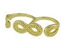 Anel duplo folheado a ouro com o símbolo do infinito